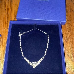 Swarovoski all around dancing swans necklace
